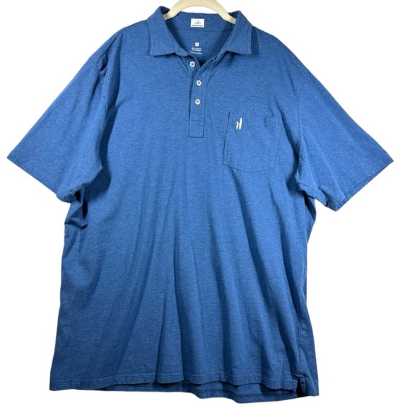Johnnie-O Hangin' Out Polo Shirt Men's XL Blue Short Sleeve‎ Pocket Classic - Picture 1 of 7